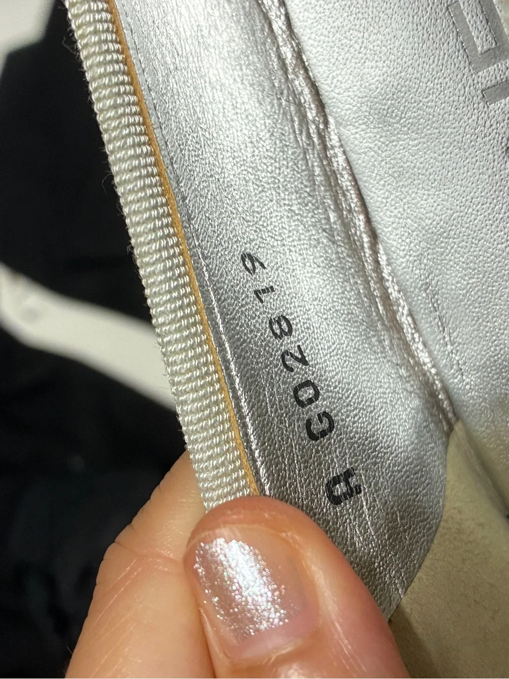CHANEL Silver Metallic Snakeskin Quilted Ballerina Flats